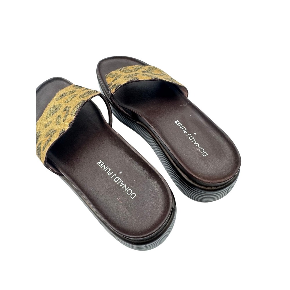 Donald Pliner Fifi Slip On Sandal Women's Size 7M Black Leopard - Picture 8 of 12